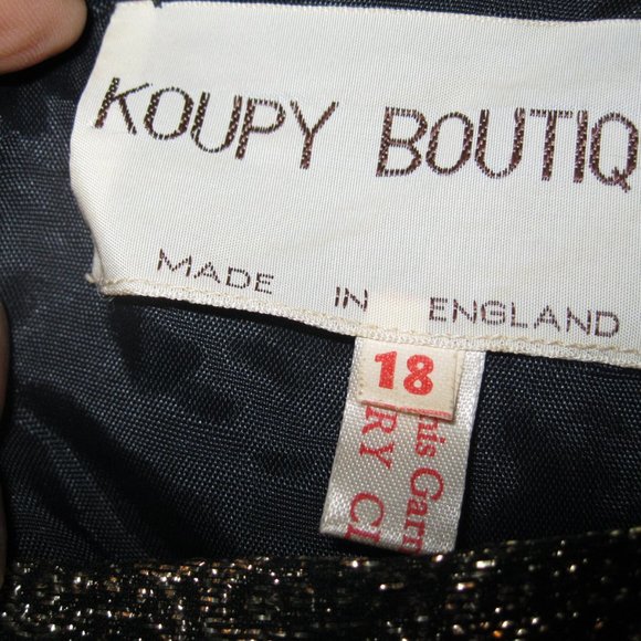 1960's formal gold thread evening dress - Picture 4 of 9